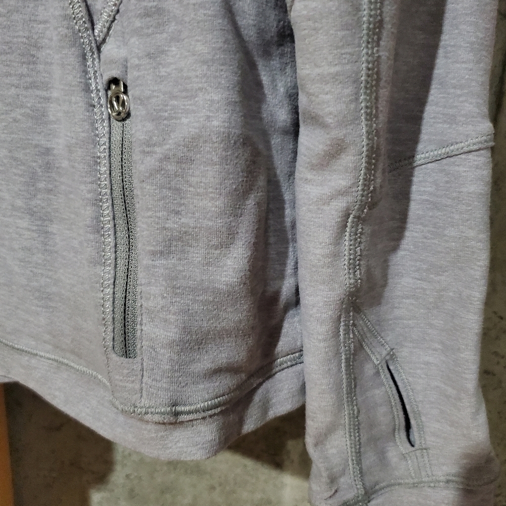 Lululemon Women Running VNeck Longsleeve Lightweight Pullover Sweater Gray size4 - Picture 3 of 6